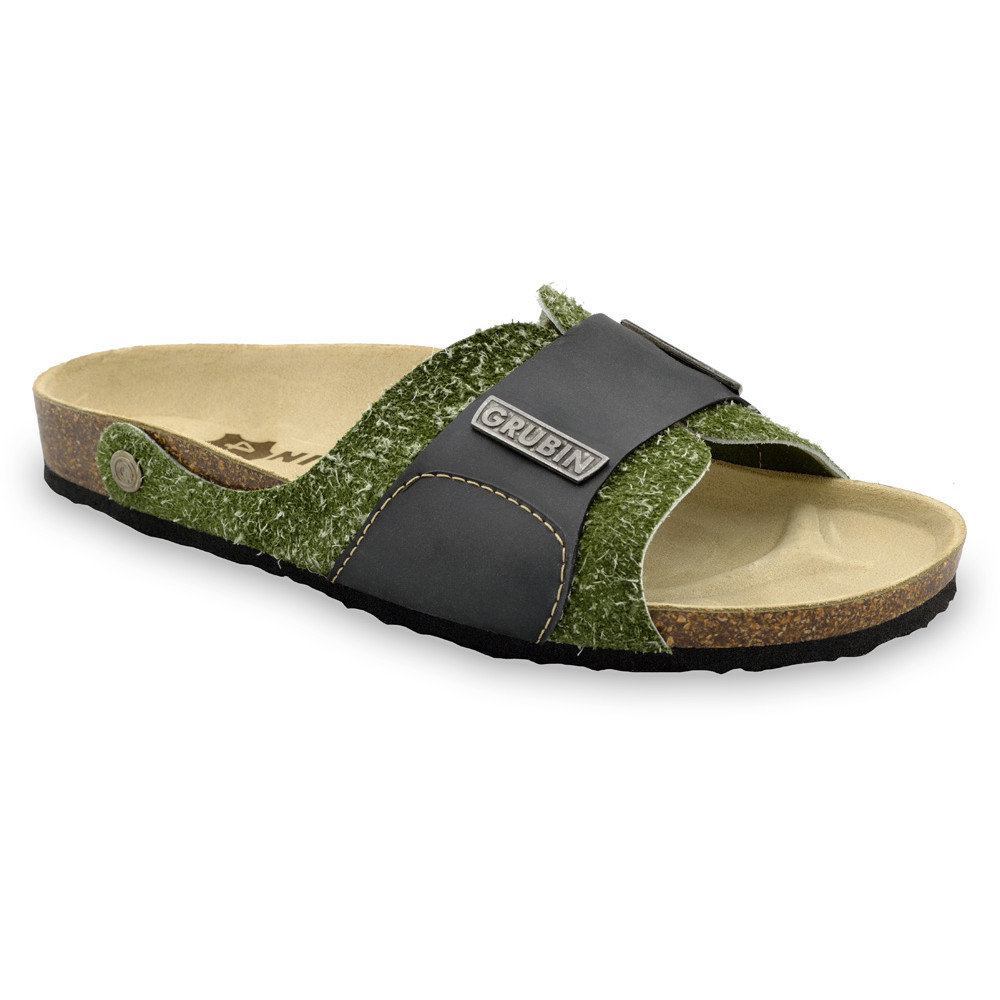 DARKO Men's slippers - leather (40-49) - military, 44