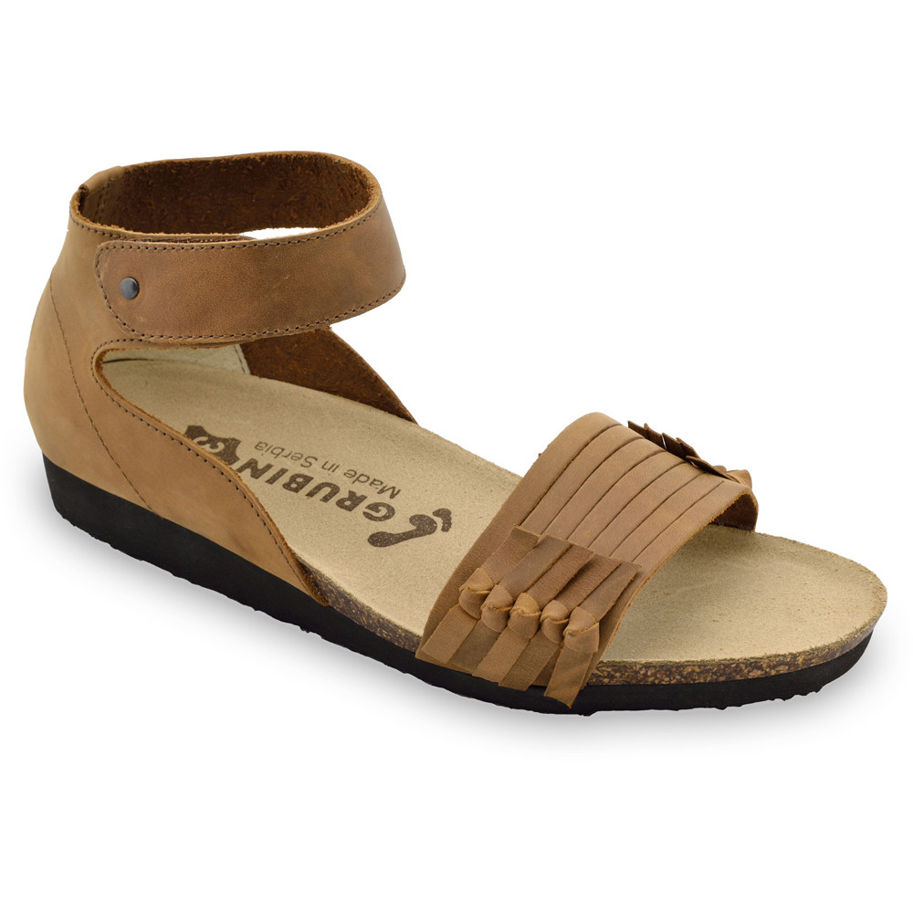 WHITNEY sandály pro dámy - kůže (36-42) - hnědá, 42
