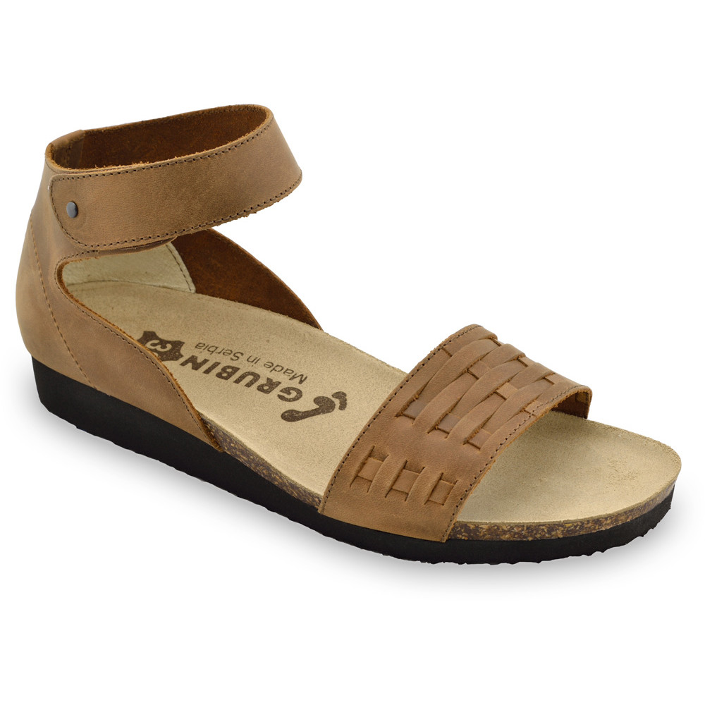 AMY Women's sandals - leather (36-42) - brown, 38