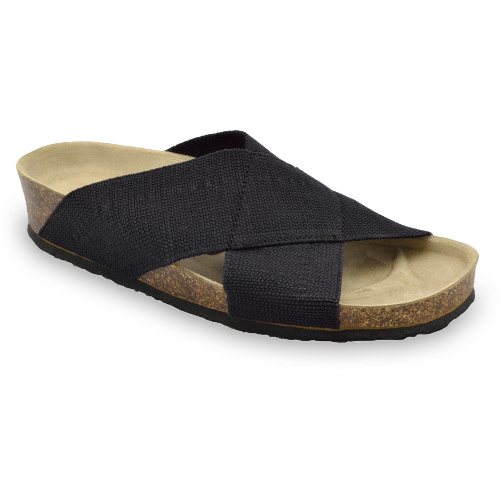 IVA Women's slippers - cloth (36-42) - black, 42