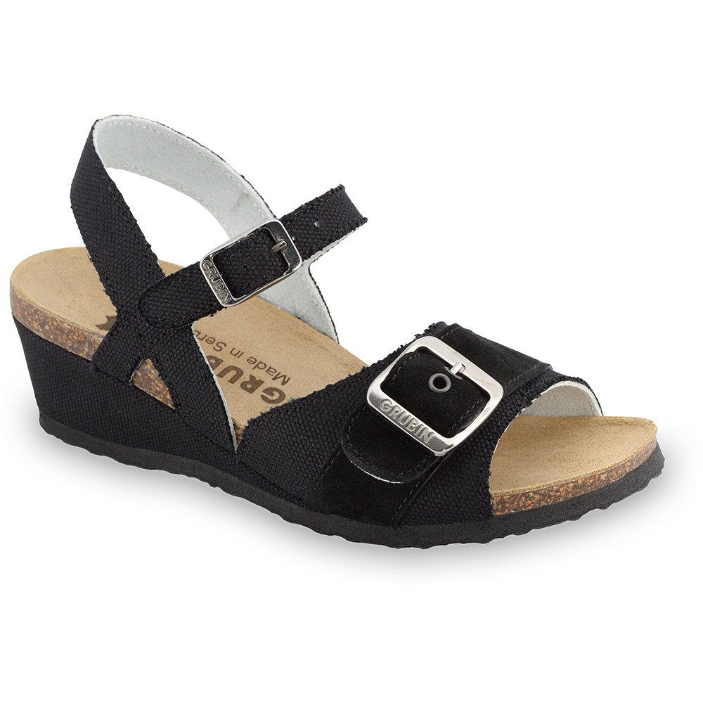 TIMEA sandály pro dámy - tkanina (36-42) - černá, 41