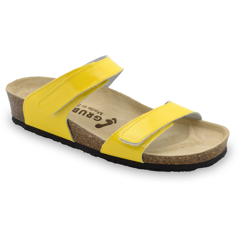 HIGIJA Women's slippers - leather (36-42) - yellow, 38