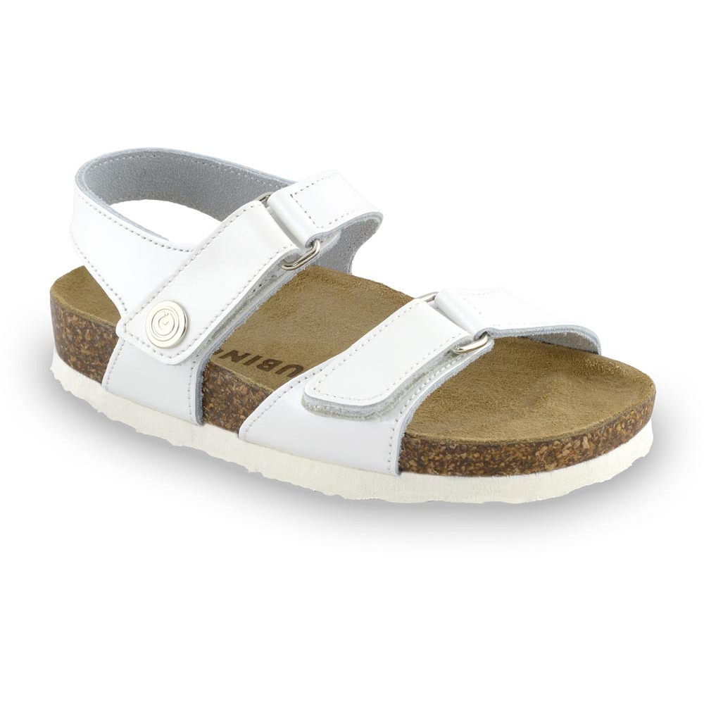 RAFAELO Kids sandals - leather (23-29) - white, 28