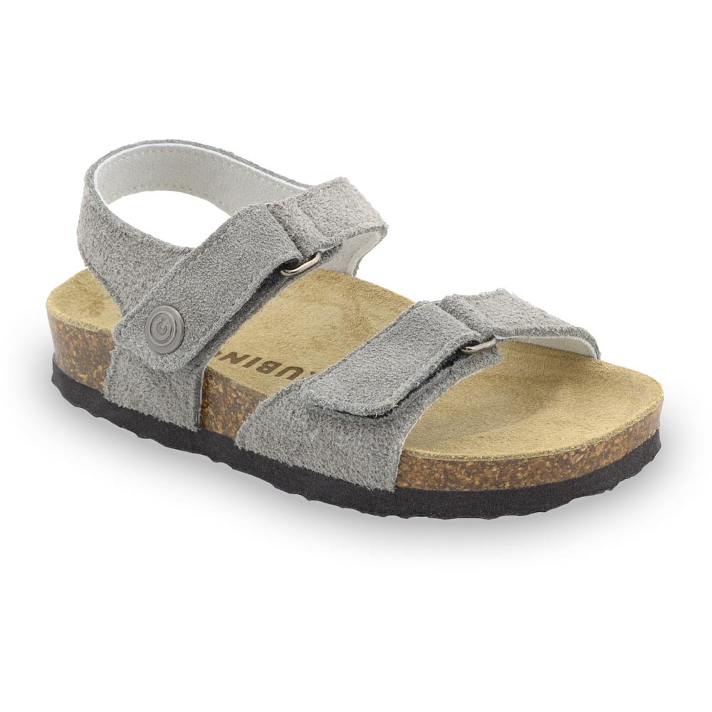 RAFAELO sandály pro děti - semišová kůže (30-35) - šedá, 35