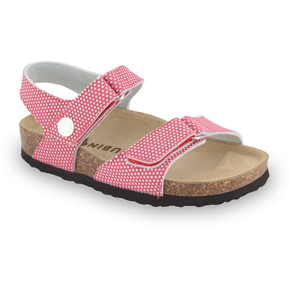 RAFAELO sandály pro děti - kůže kast (30-35) - červená, 31