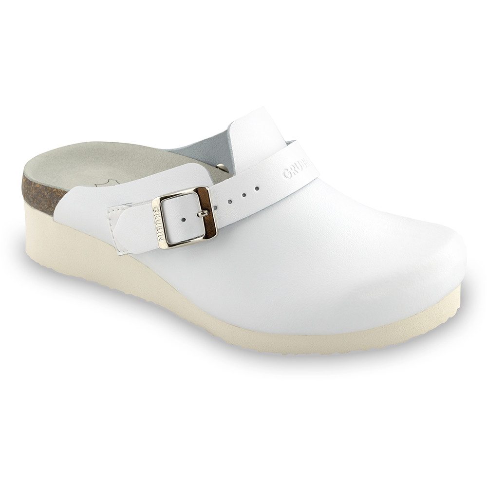 MELBOURNE Silverplus closed slippers - leather (36-42)